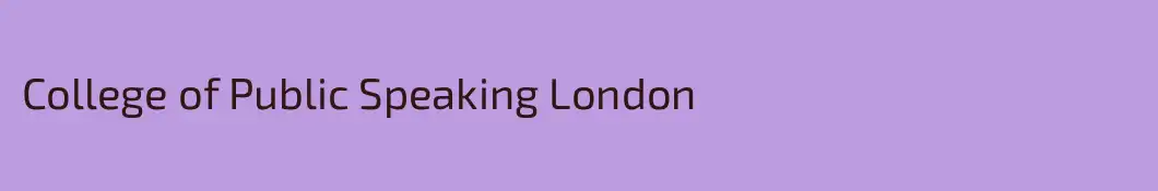 College of Public Speaking London